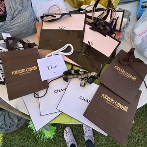 Victoria's Secret Pink and Black Gift Bags